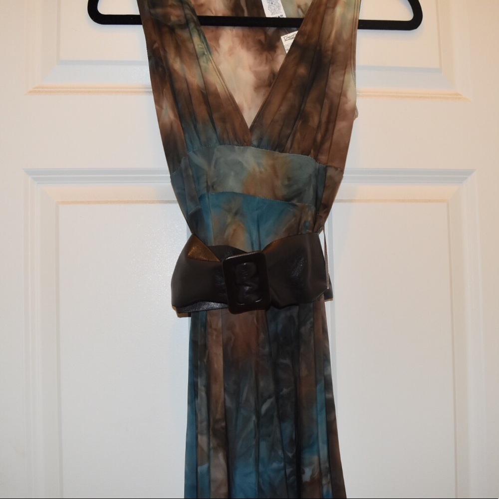Tie dyed dress with belt